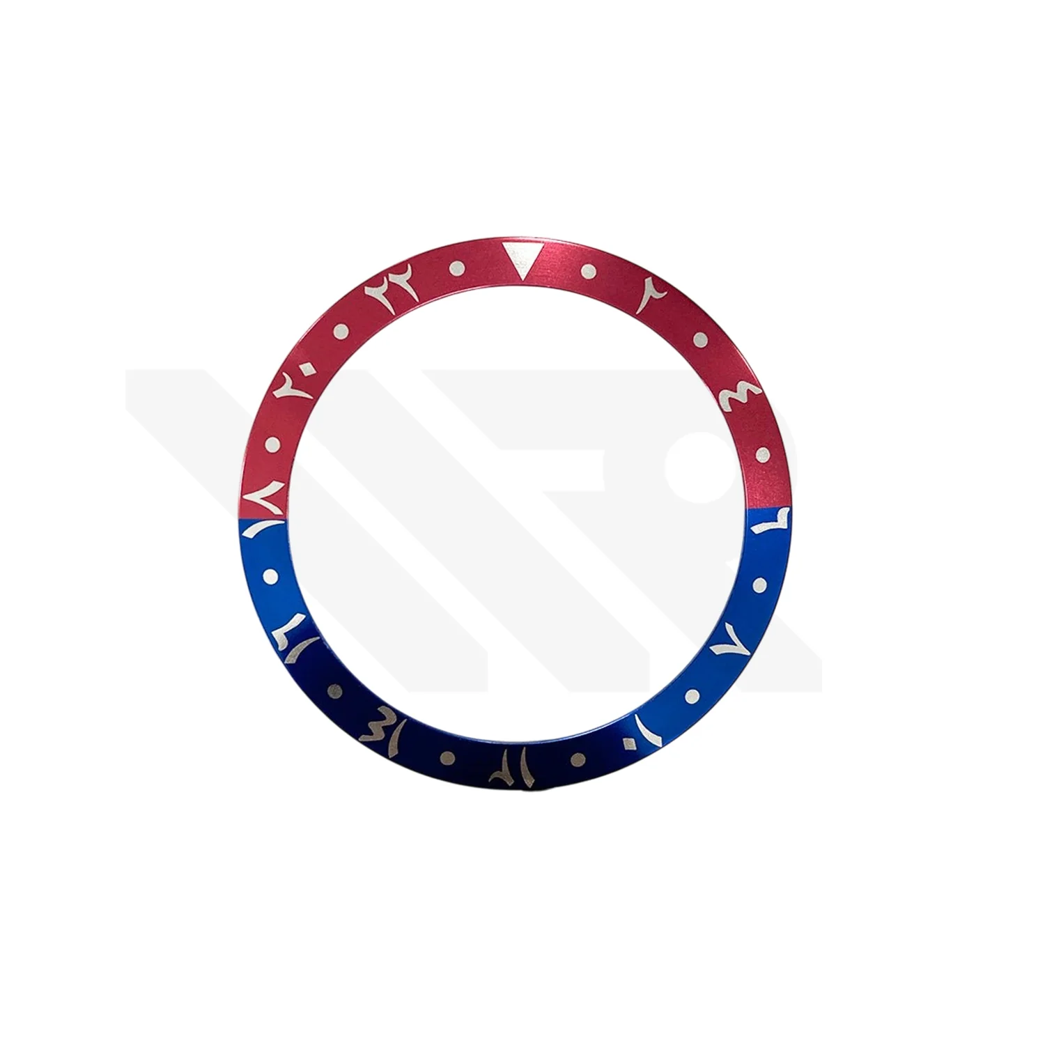 Replacement Aluminum Bezel Insert Compatible with Rolex GMT Master 16710 : Arabic Pepsi
