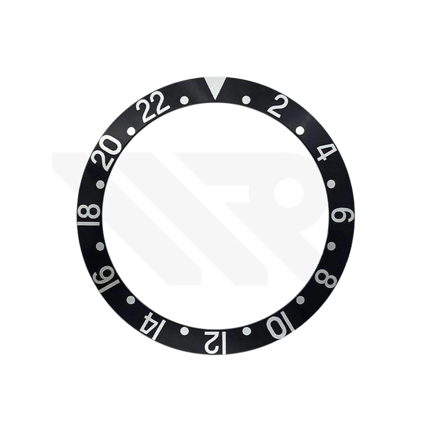Replacement Aluminum Bezel Insert Compatible with Rolex GMT Master : Black