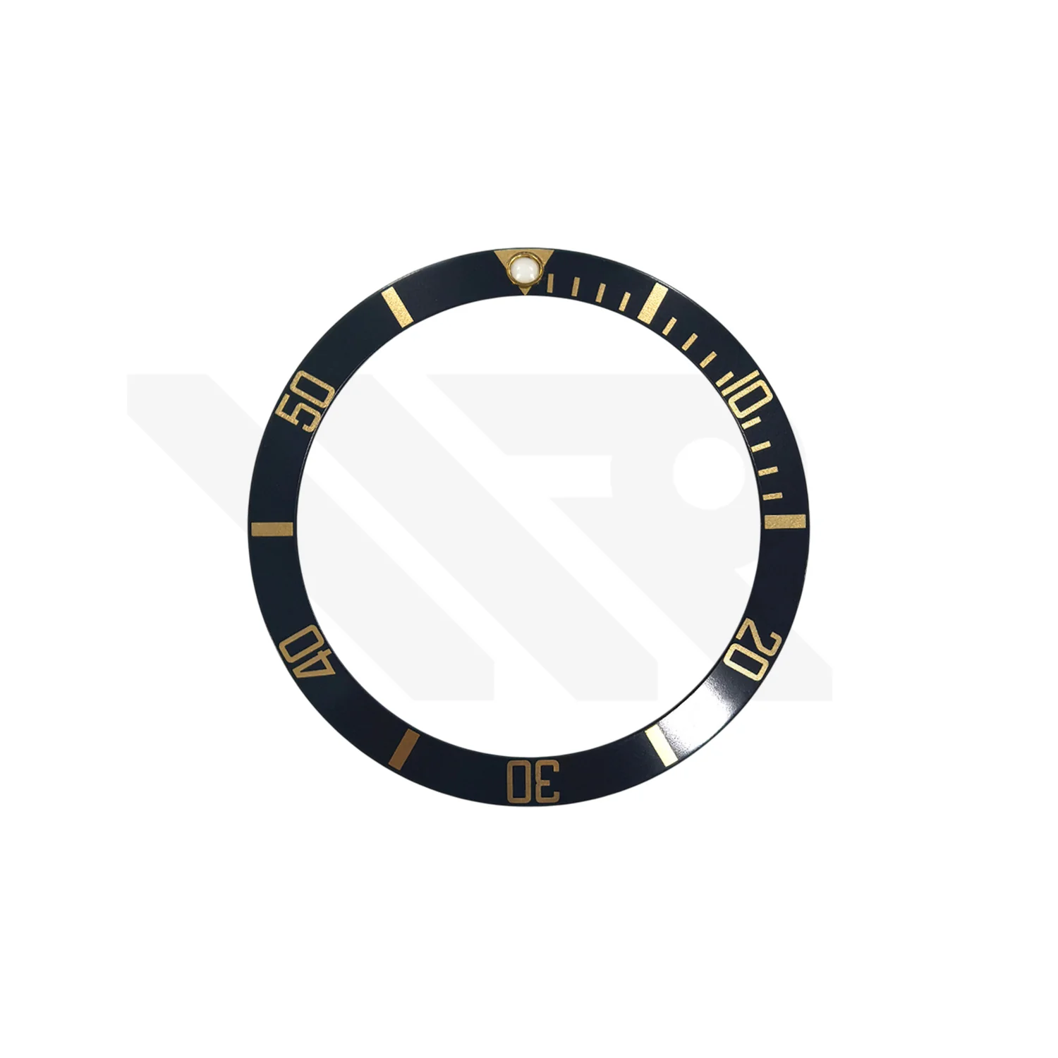 Replacement Aluminum Bezel Insert Compatible with Rolex Submariner Date 16613 : Black