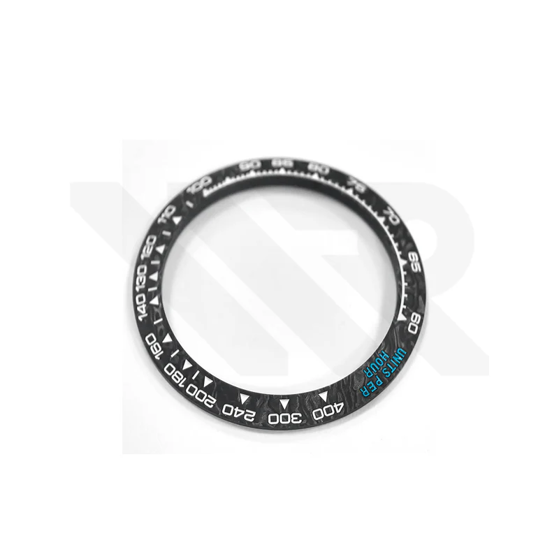 Replacement Carbon Fiber Bezel Compatible with Rolex Daytona 116520 : Black Blue
