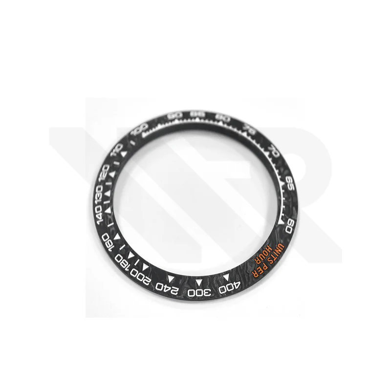 Replacement Carbon Fiber Bezel Compatible with Rolex Daytona 116520 : Black Orange