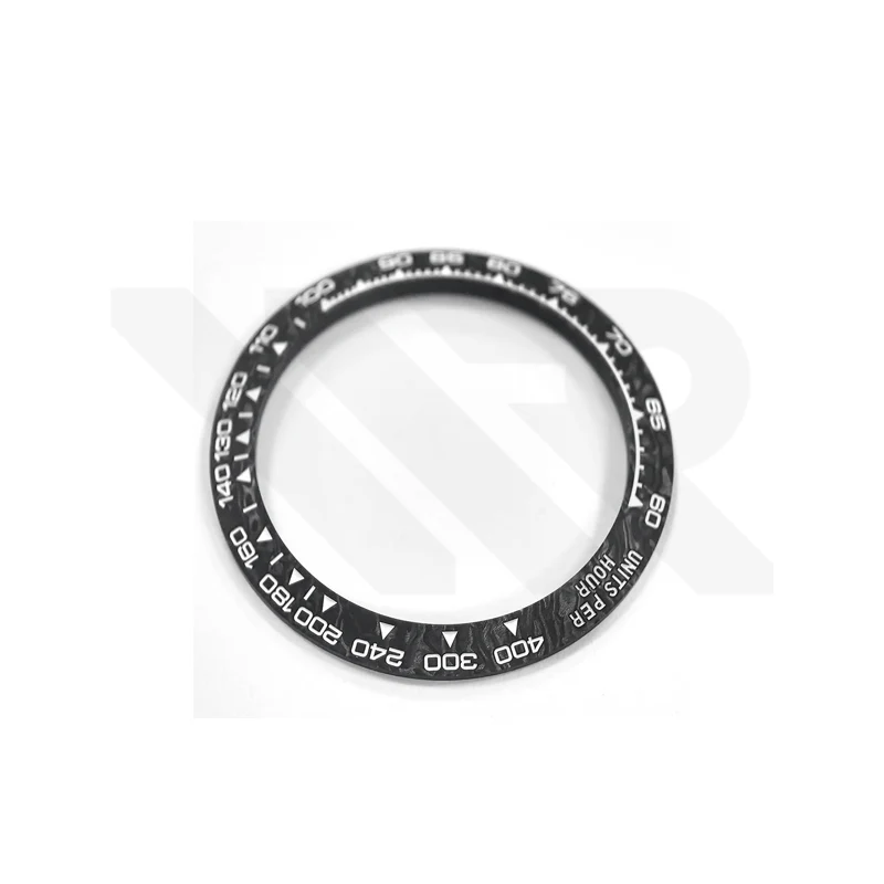 Replacement Carbon Fiber Bezel Compatible with Rolex Daytona 116520 : Black White