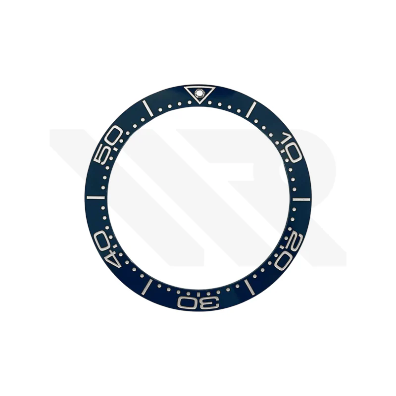 Replacement Ceramic Bezel Insert Compatible with Omega SM300 42mm : Blue/White