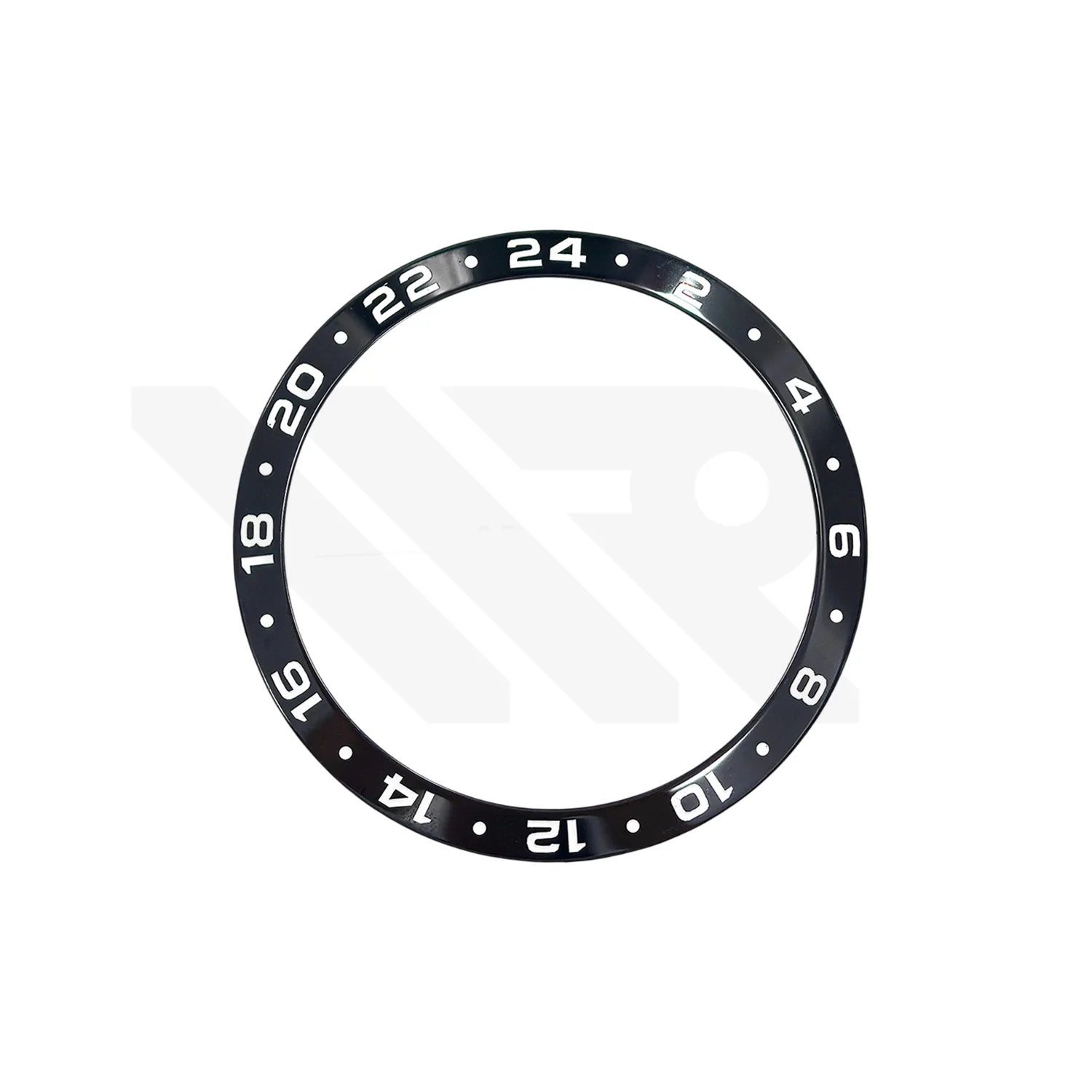 Replacement Ceramic Bezel Insert Compatible with Longines Admiral GMT 42mm L3.669.4 : Black