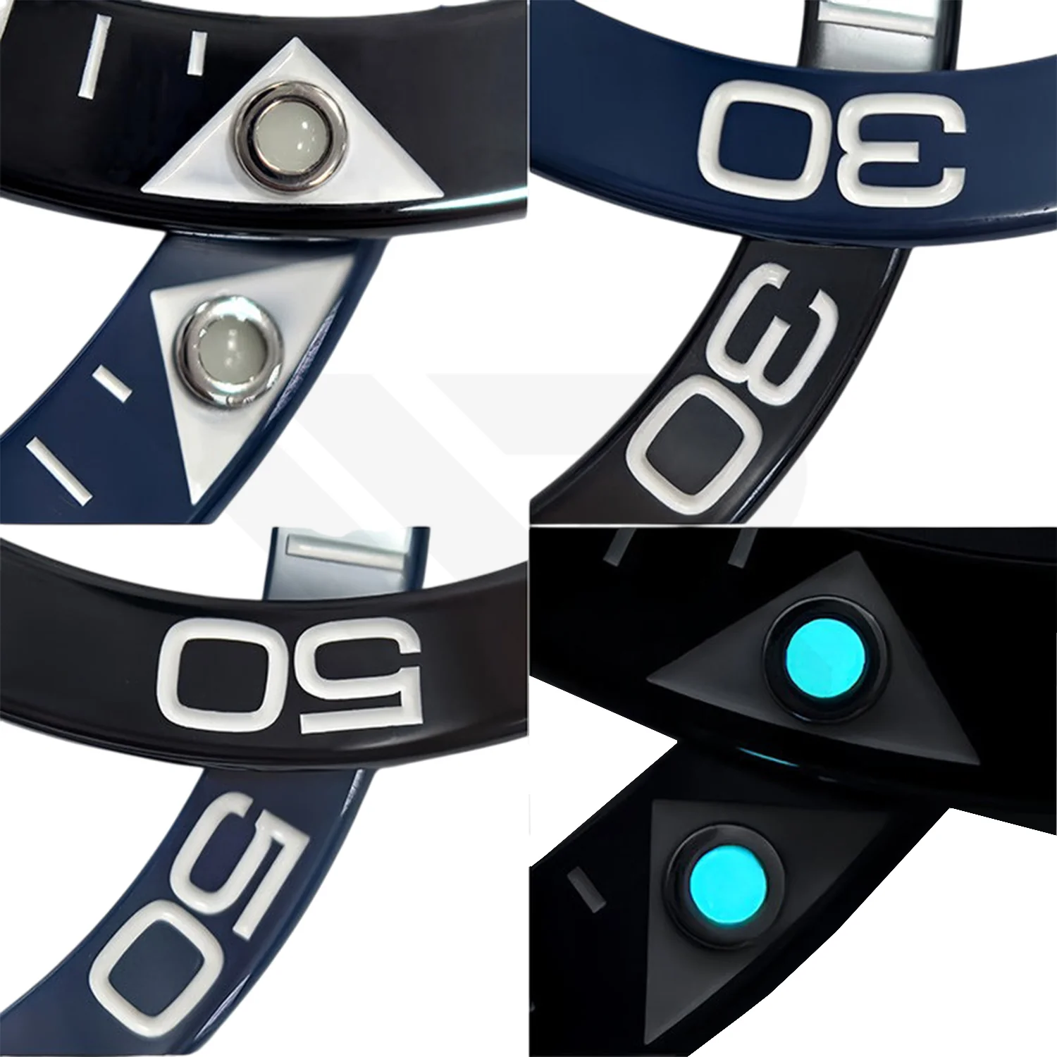 Replacement Ceramic Bezel Insert Compatible with Longines HydroConquest GMT 41mm L3.790.4 : Blue - Image 2