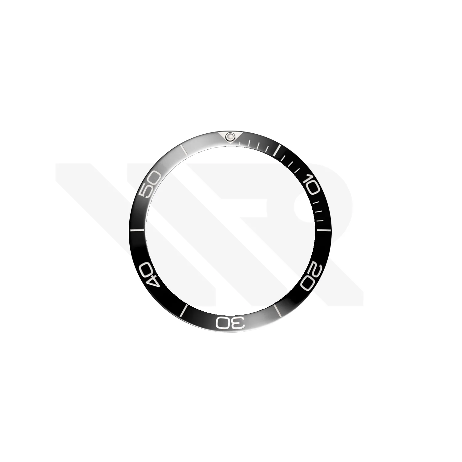 Replacement Ceramic Bezel Insert Compatible with Longines HydroConquest GMT 43mm L3.890.4 : Black