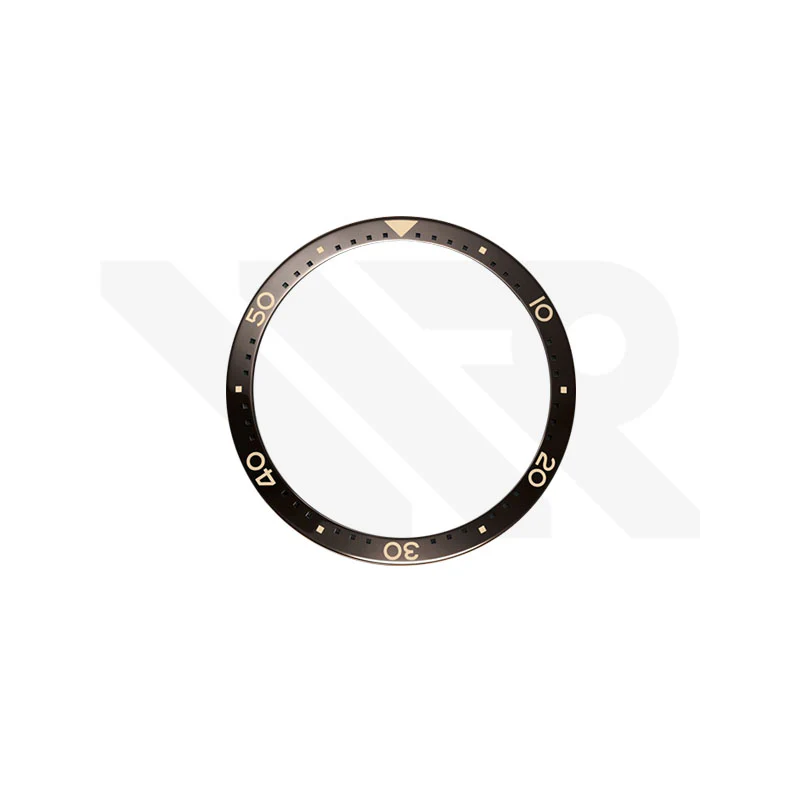 Replacement Ceramic Bezel Insert Compatible with Longines Spirit Flyback Chronograph L3.821 : Brown