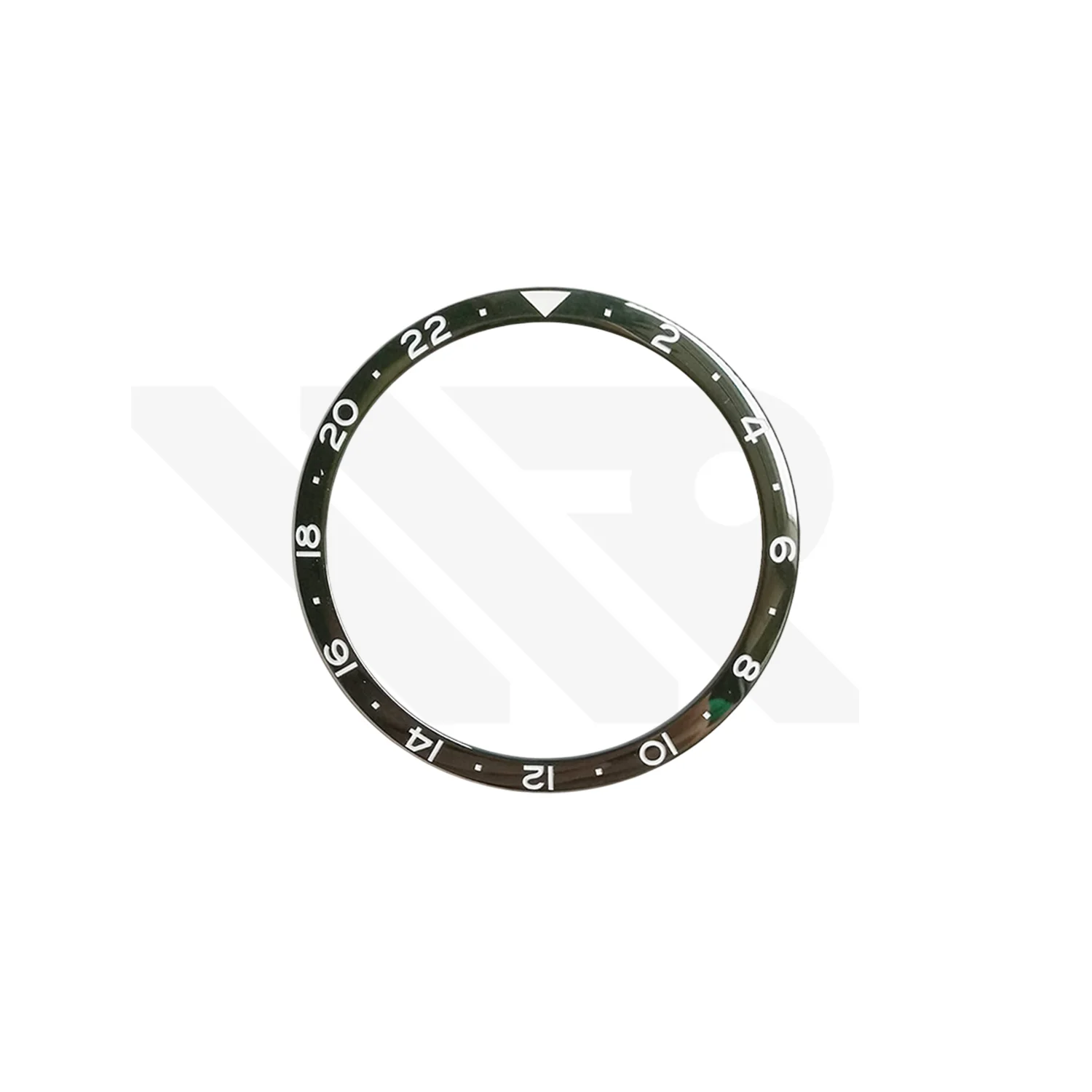 Replacement Ceramic Bezel Insert Compatible with Longines Spirit Zulu Time L3.812 Series : Green