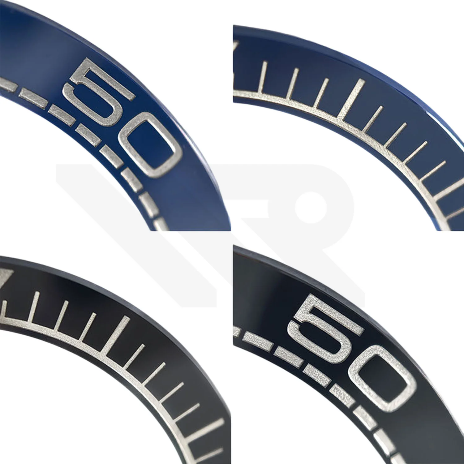 Replacement Ceramic Bezel Ring Compatible with Omega Seamaster Planet Ocean 600m 215.30.44 - Black / Red - Image 3