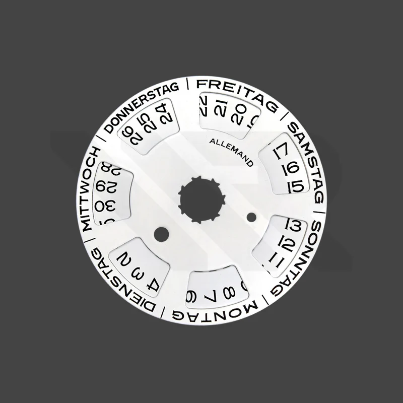 Replacement Day-Date Disc Compatible with Rolex Cal. 3255 - German