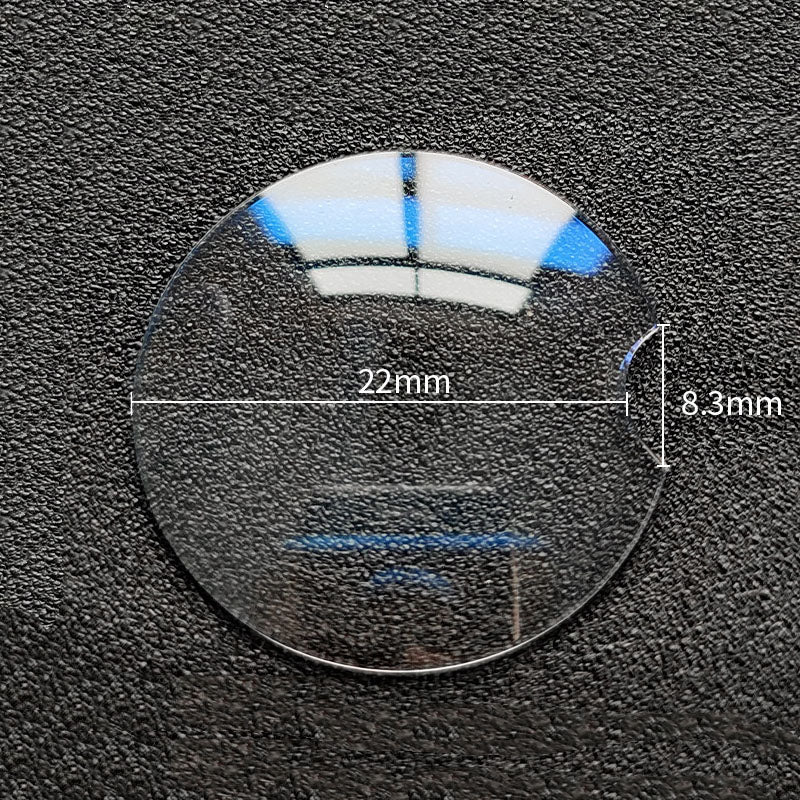 Replacement Double Domed Sapphire Crystal Compatible with Cartier Ballon Bleu 33mm Series (Blue AR Coating)