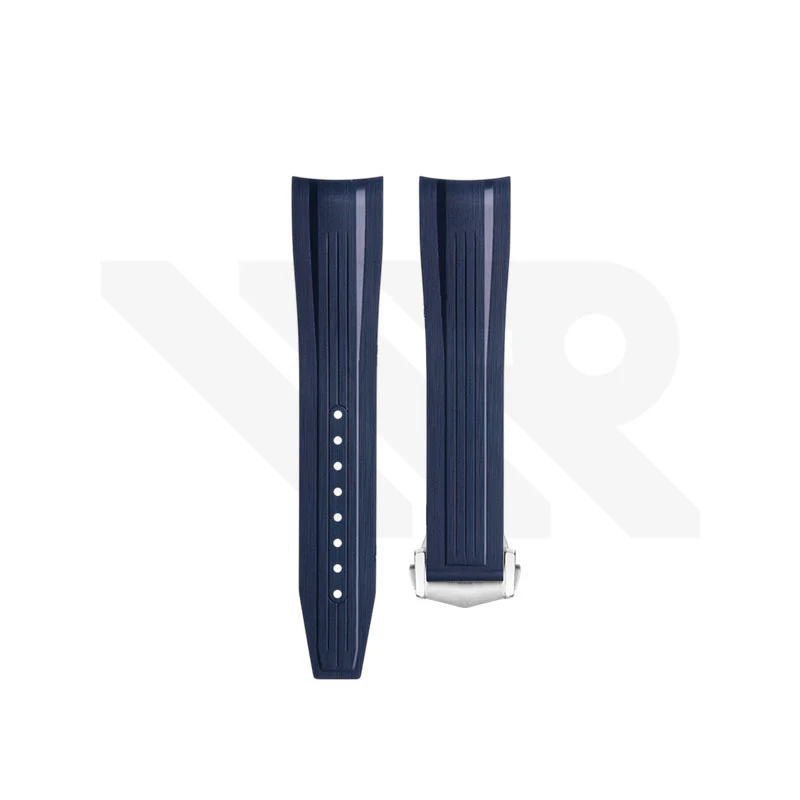 Replacement FKM Diver Strap Compatible with Longines HydroConquest GMT L3.890.4 : Blue