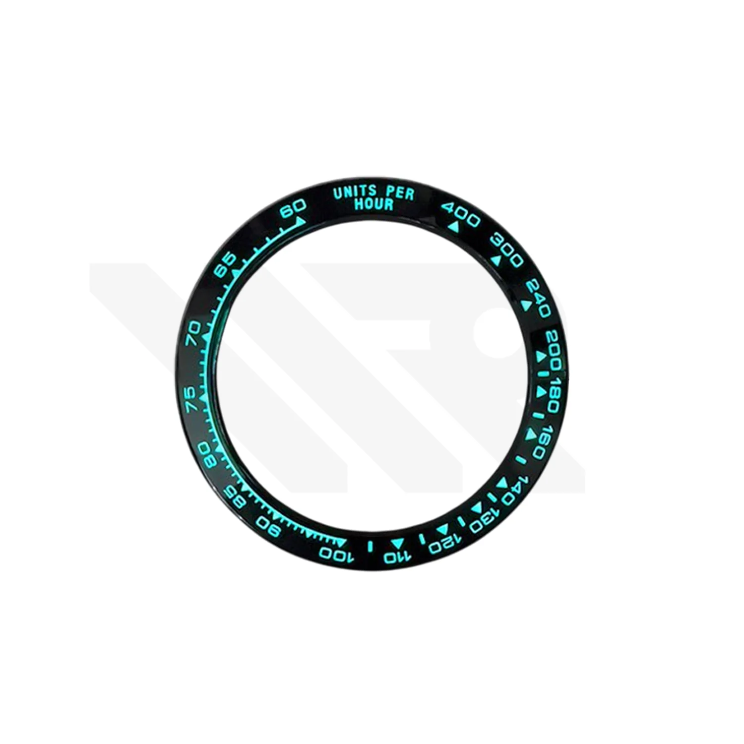 Replacement Full Luminous Ceramic Bezel Insert for VK63 Daytona Homage : Green Blue Luminous - Image 2