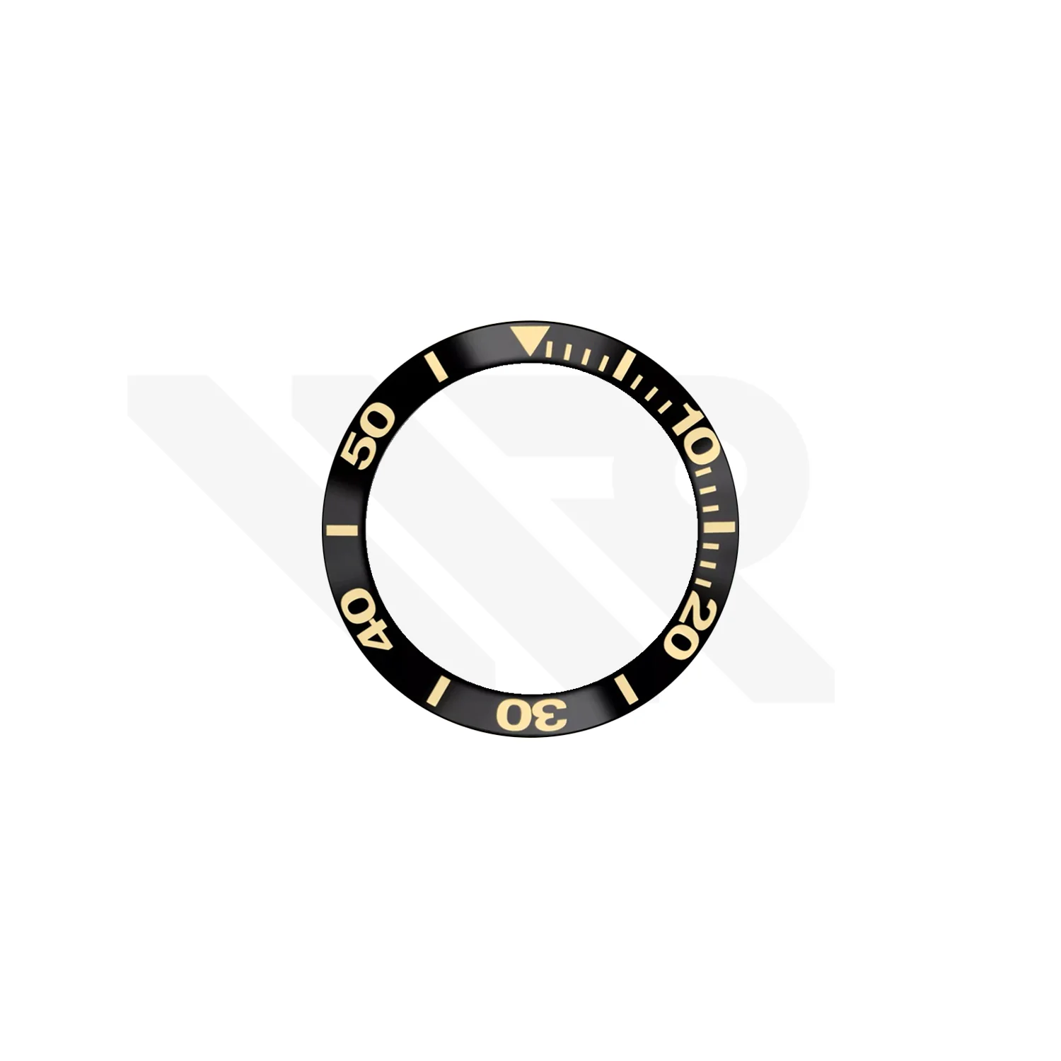 Replacement Mineral Bezel Ring Compatible with Tissot Seastar 1000 T120210A (Black/Gold)