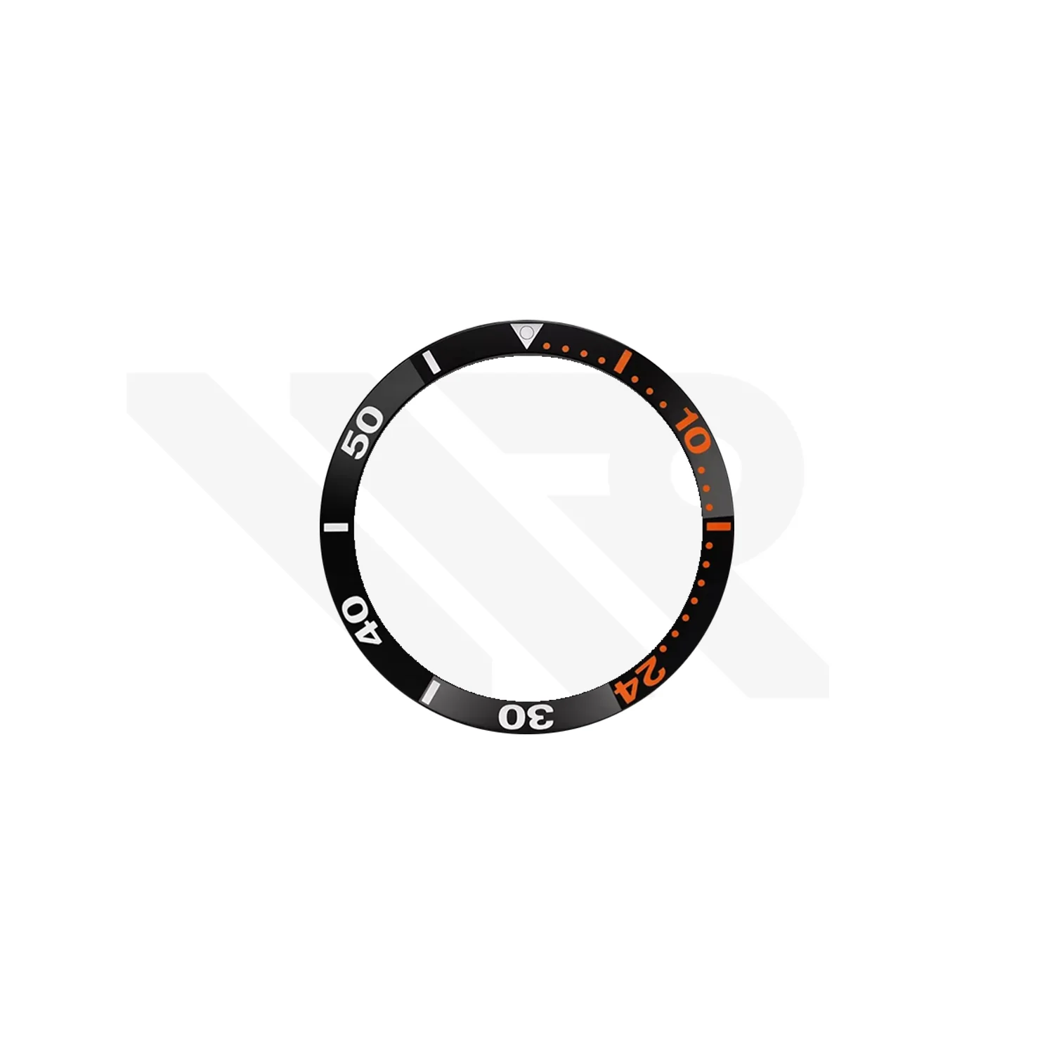 Replacement Mineral Bezel Ring Compatible with Tissot Seastar 1000 T120807A : Black/Orange