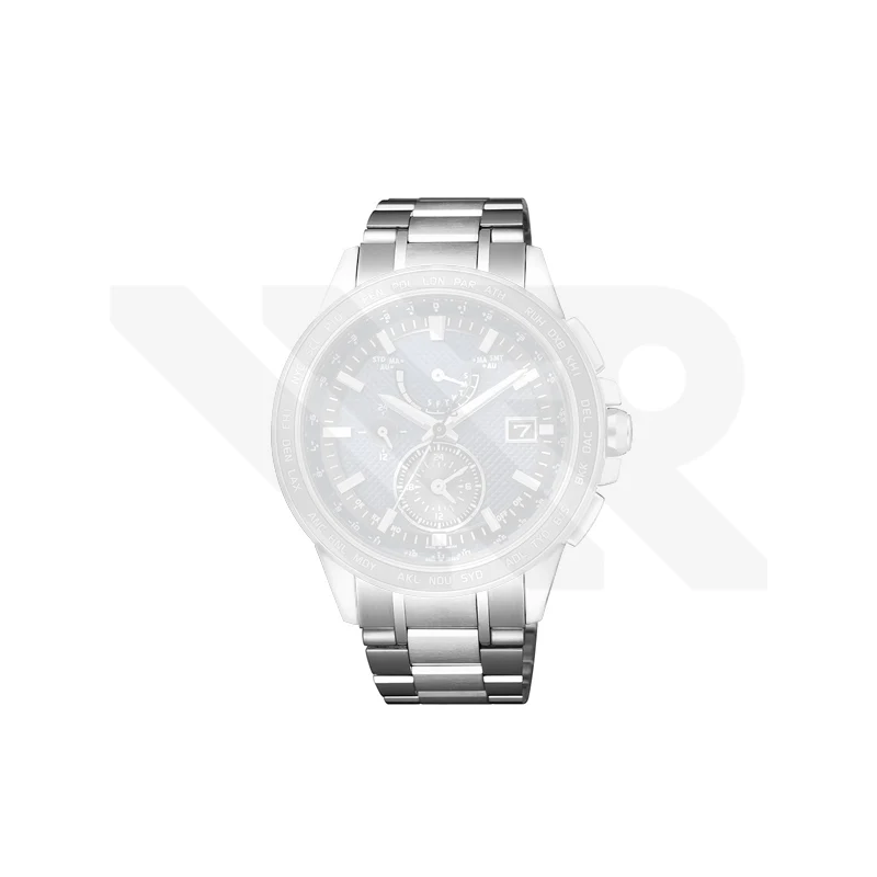 Replacement Stainless Steel Bracelet Compatible with Citizen Eco-Drive Attesa Radio World Time AT9024
