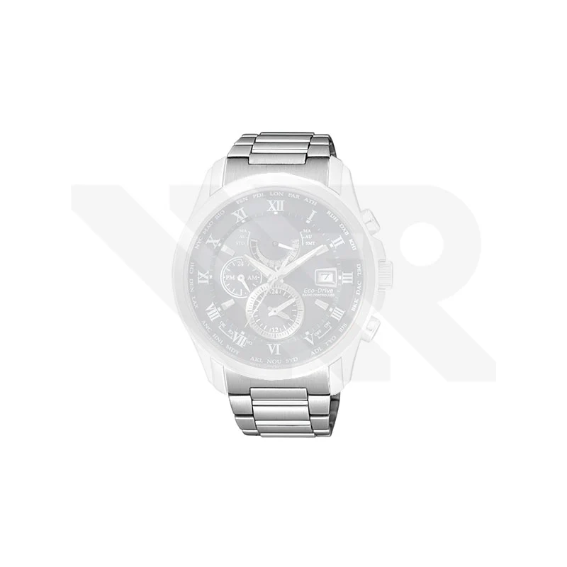 Replacement Stainless Steel Bracelet Compatible with Citizen Eco-Drive Radio Controlled Perpetual Calendar AT9080