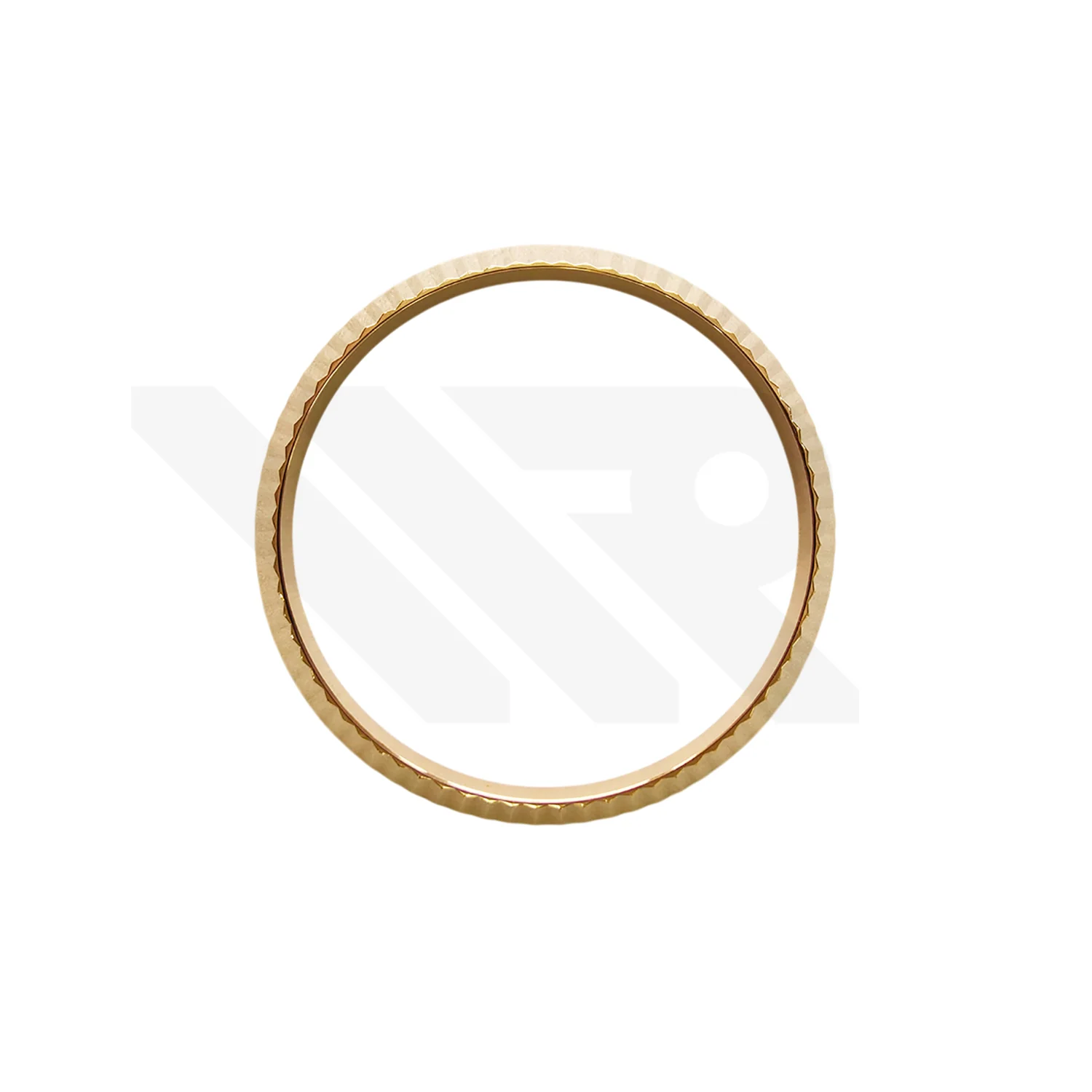 Replacement Stainless Steel Fluted Bezel Compatible with Rolex Datejust 36mm (Gold)