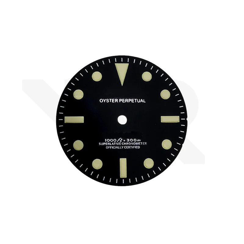 Retro Black Sub Dial for Seiko Mod: White Sub No Date