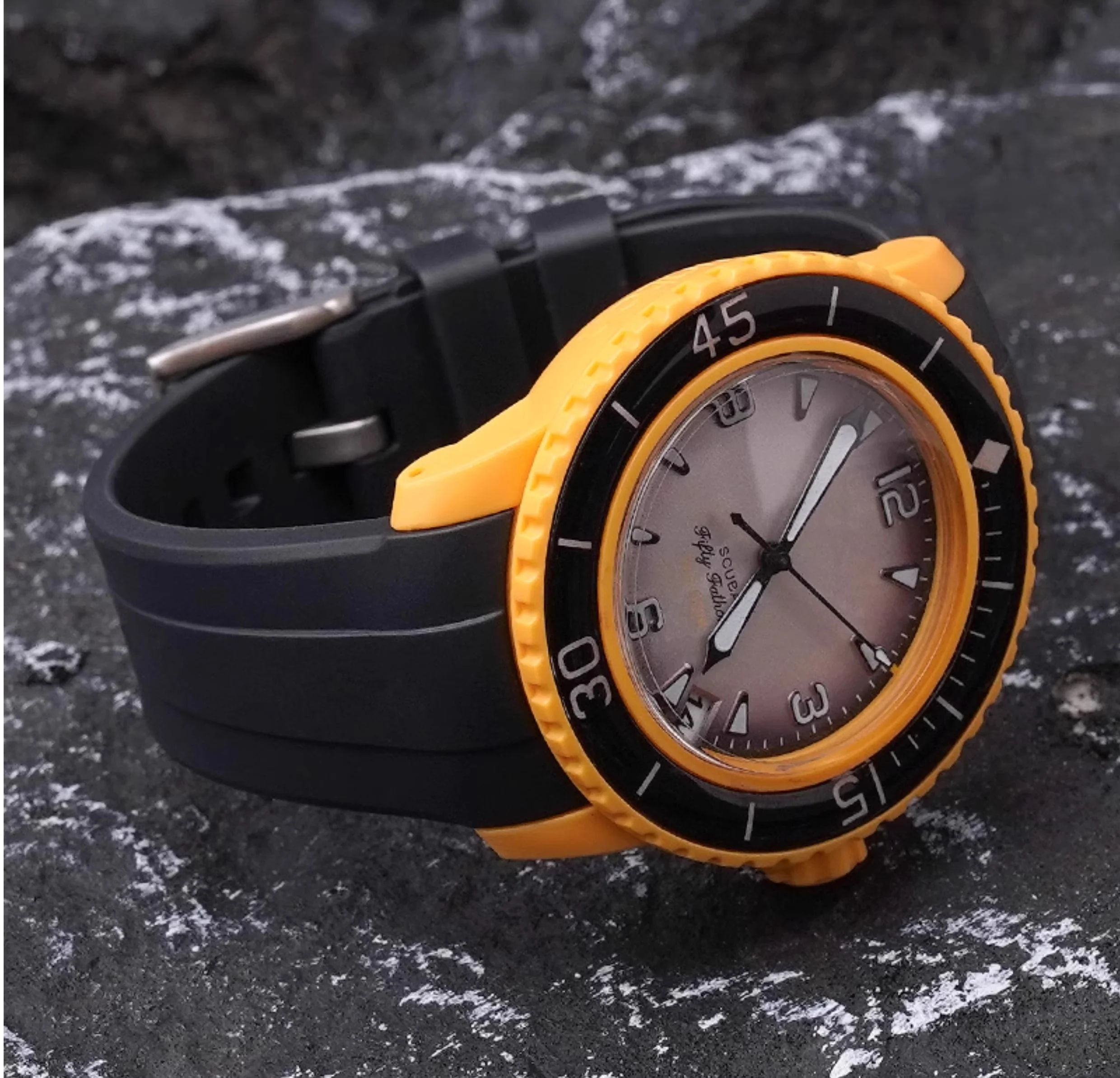Rubber B Style Strap for Blancpain x Swatch Ocean Of Storms - Image 11