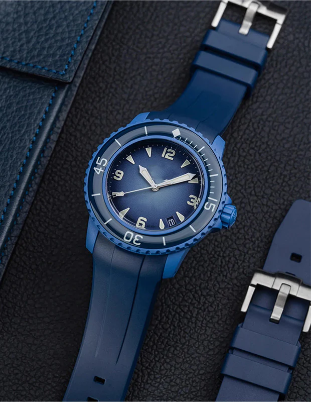 Rubber B Style Strap for Blancpain x Swatch Ocean Of Storms - Image 15