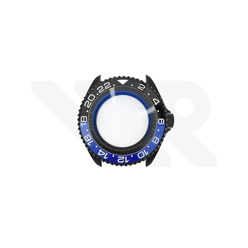 Sandblasted Black SKX 3 O'clock Case Set for Seiko Mod: Batman GMT Master Style