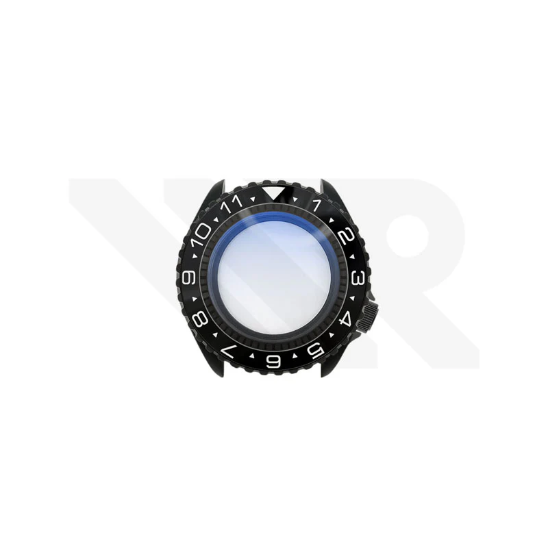 Sandblasted Black SKX Case Set for Seiko Mod: Dual Time GMT Style
