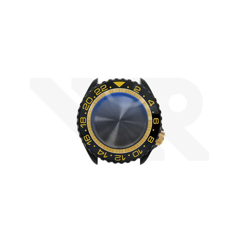 Sandblasted Black SKX Case Set for Seiko Mod: Two Tone GMT Master Style