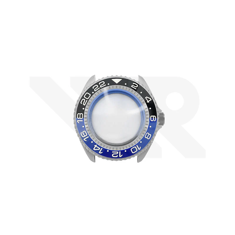 Sandblasted Silver SKX 3 O'clock Case Set for Seiko Mod: Batman GMT Master Style