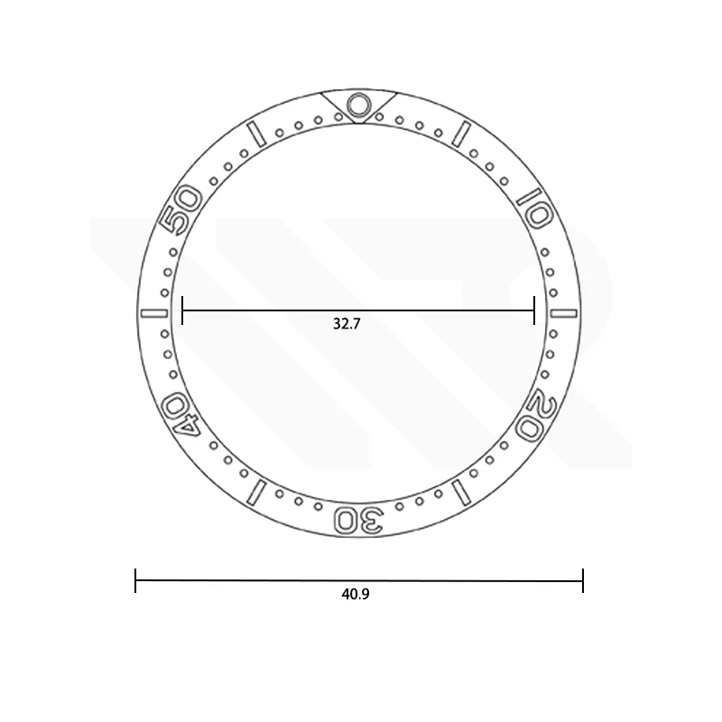 Sub Ceramic Sloped Bezel Insert For MDV-106A: Green - Image 2