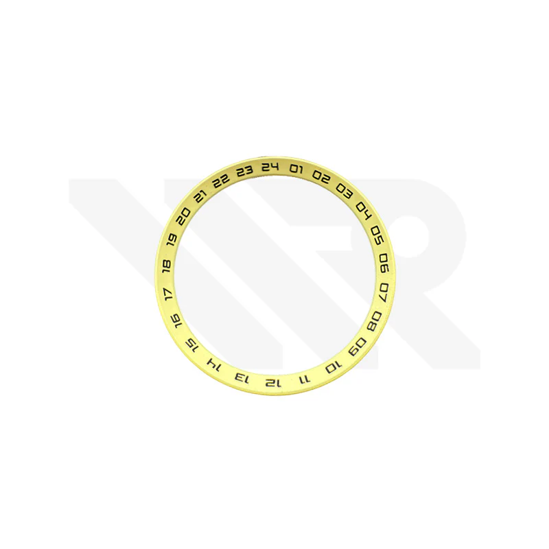 Seiko Mod SKX007 / SKX009 / SRPD Series 24 Hours Marker Chapter Ring: Yellow