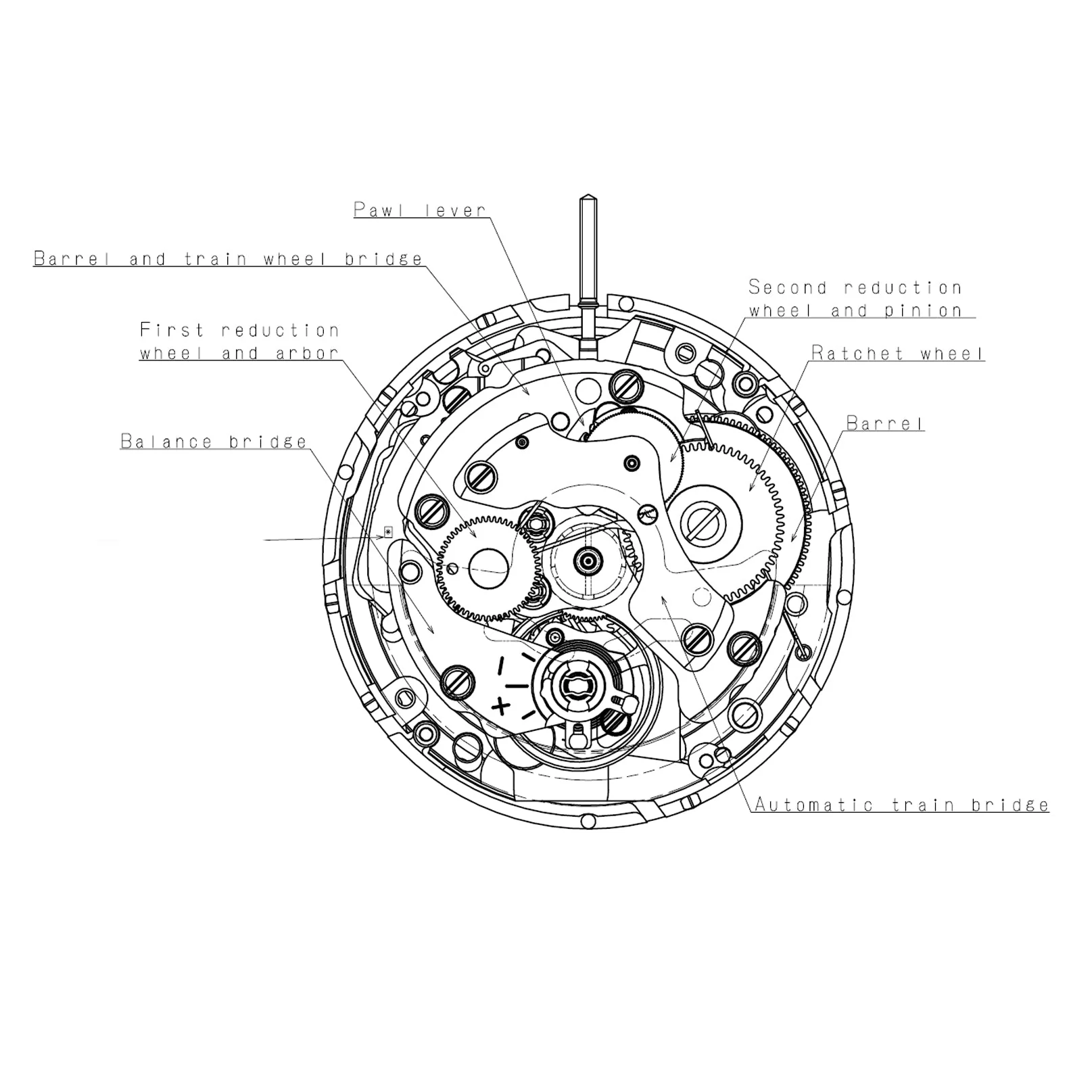 Seiko (SII) NH35A Automatic Movement (Black Flat 4) - Image 4