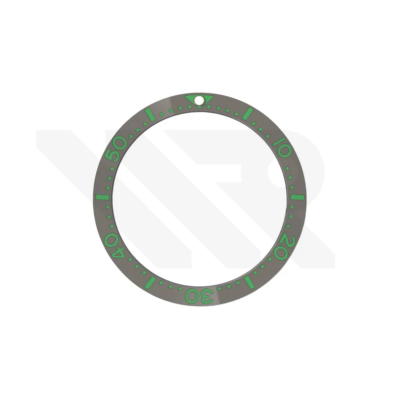 Seiko Style Diver Ceramic Flat Bezel Insert for SKX / SRPD - Gray-Green