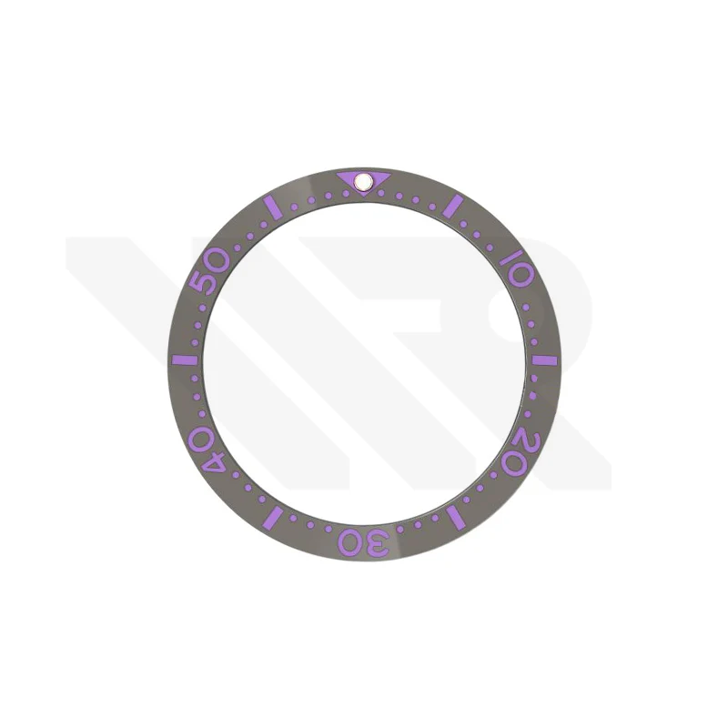 Seiko Style Diver Ceramic Flat Bezel Insert for SKX / SRPD - Gray-Purple
