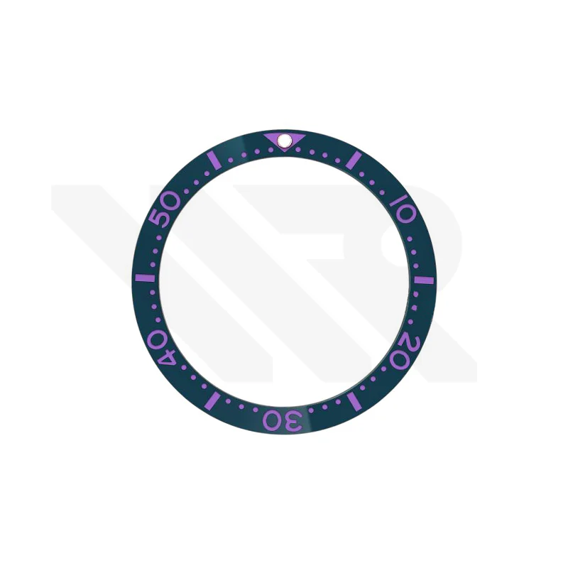 Seiko Style Diver Ceramic Flat Bezel Insert for SKX / SRPD - Navy-Purple