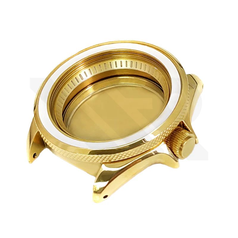 SKX Polished Case Set for Seiko Mod: Gold (3 o'clock) - Image 3