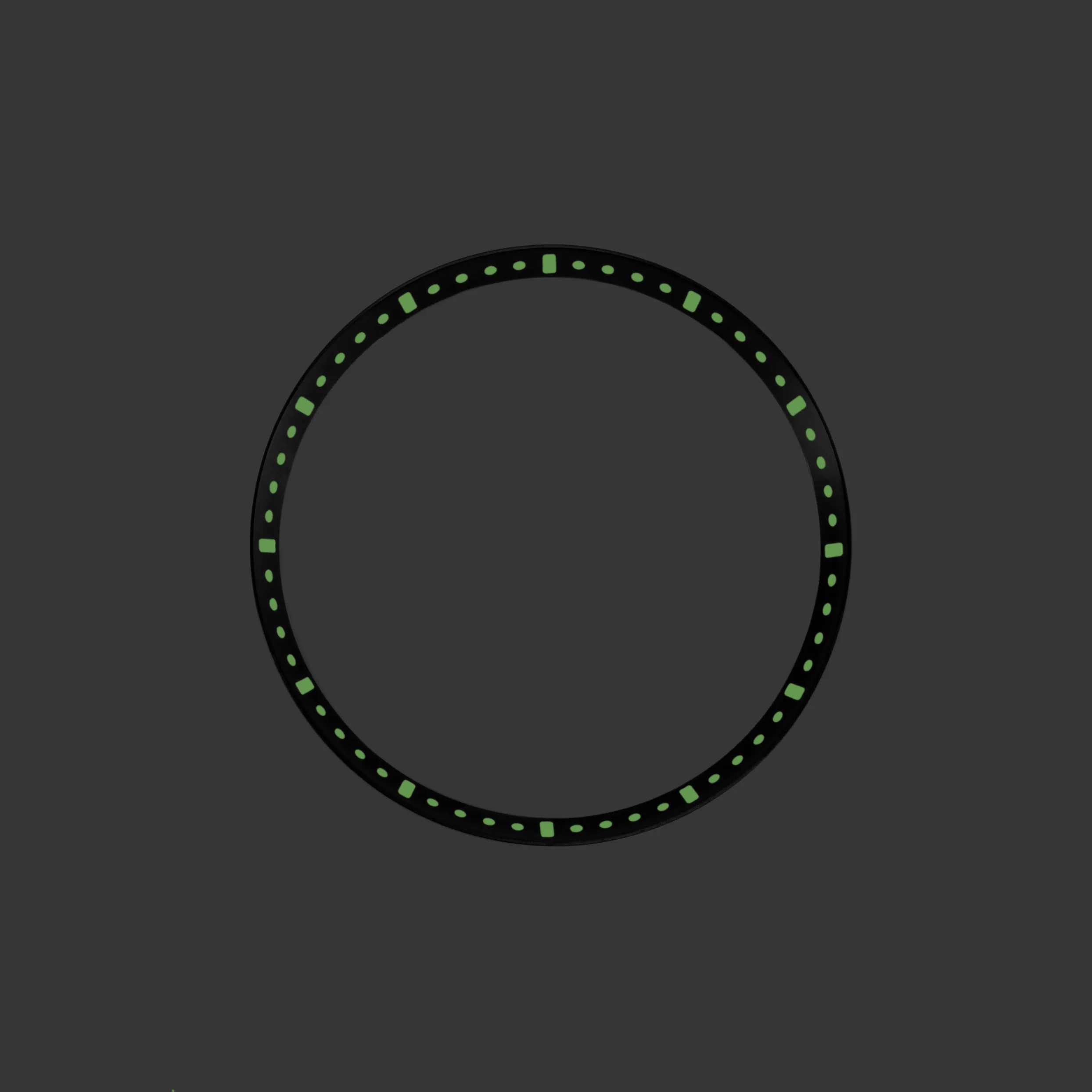 Seiko Mod Lumed Chapter Ring for SKX007/SRPD: Brushed Black Stainless Steel