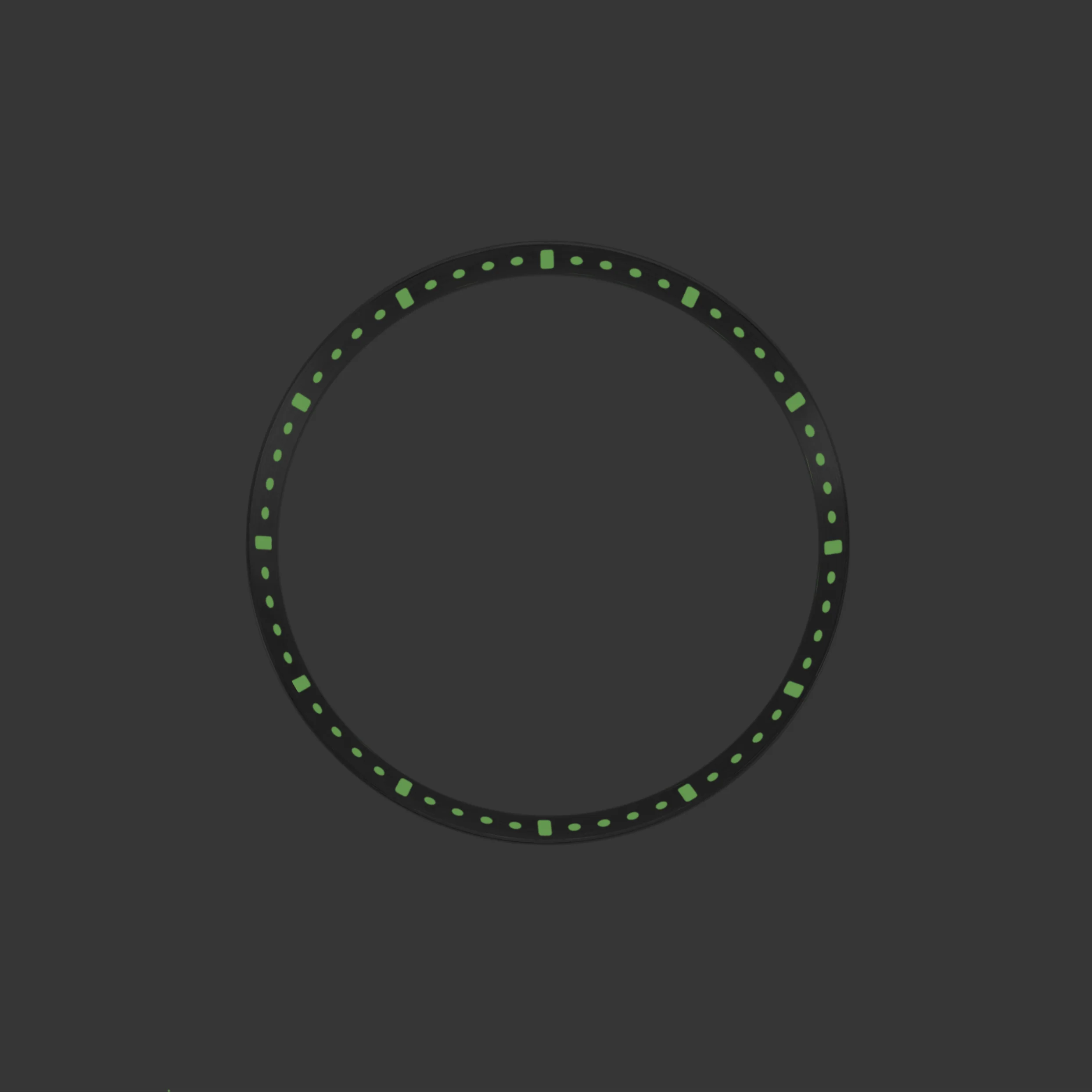 SKX / SRPD Chapter Ring: Brushed Stainless Steel with Luminous Markers
