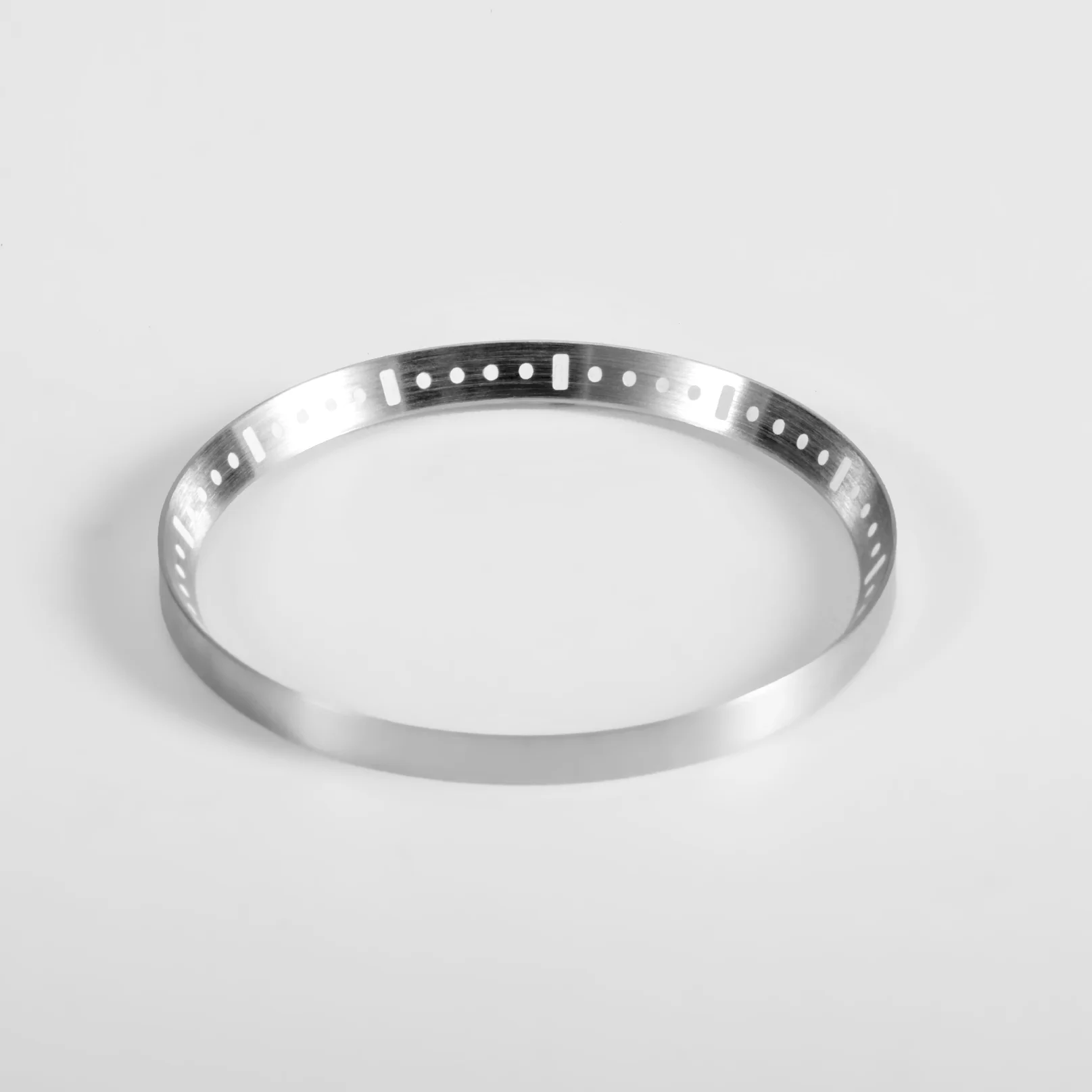SKX / SRPD Chapter Ring: Brushed Stainless Steel with Luminous Markers - Image 2