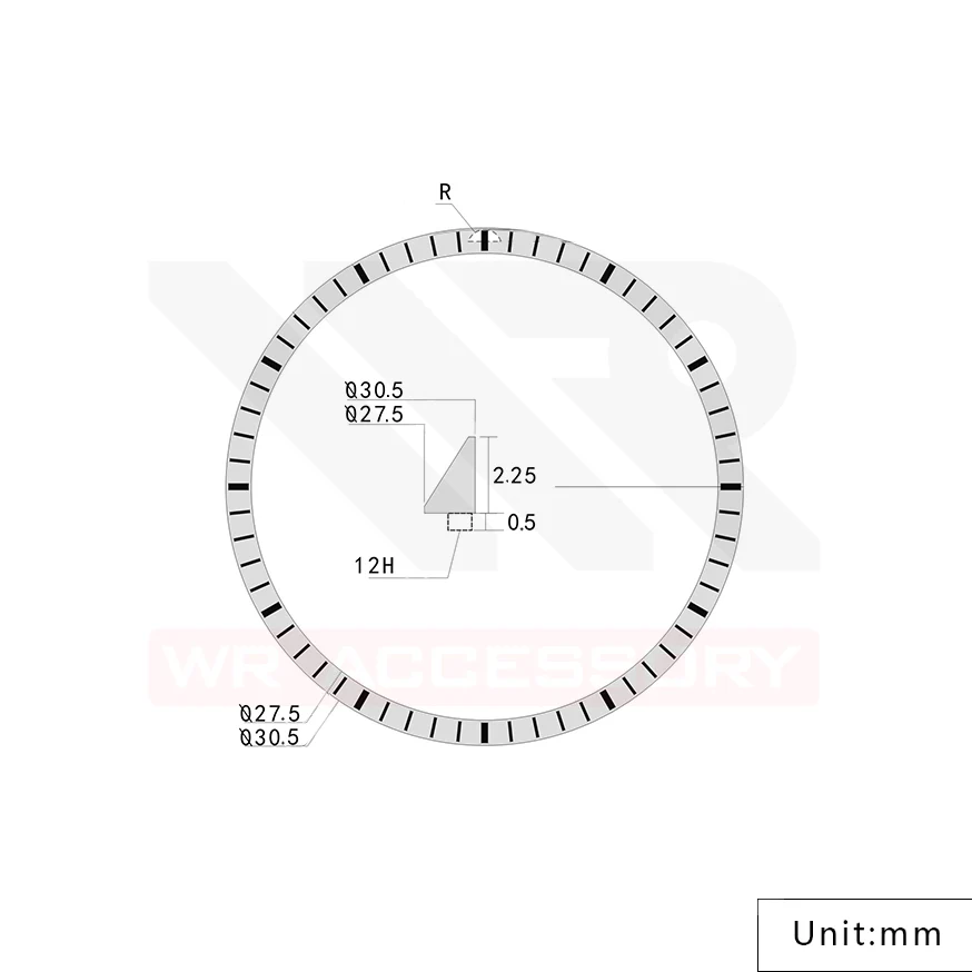 Seiko Mod SKX / SRPD Chapter Ring: Light Blue with Black Markers - Image 5