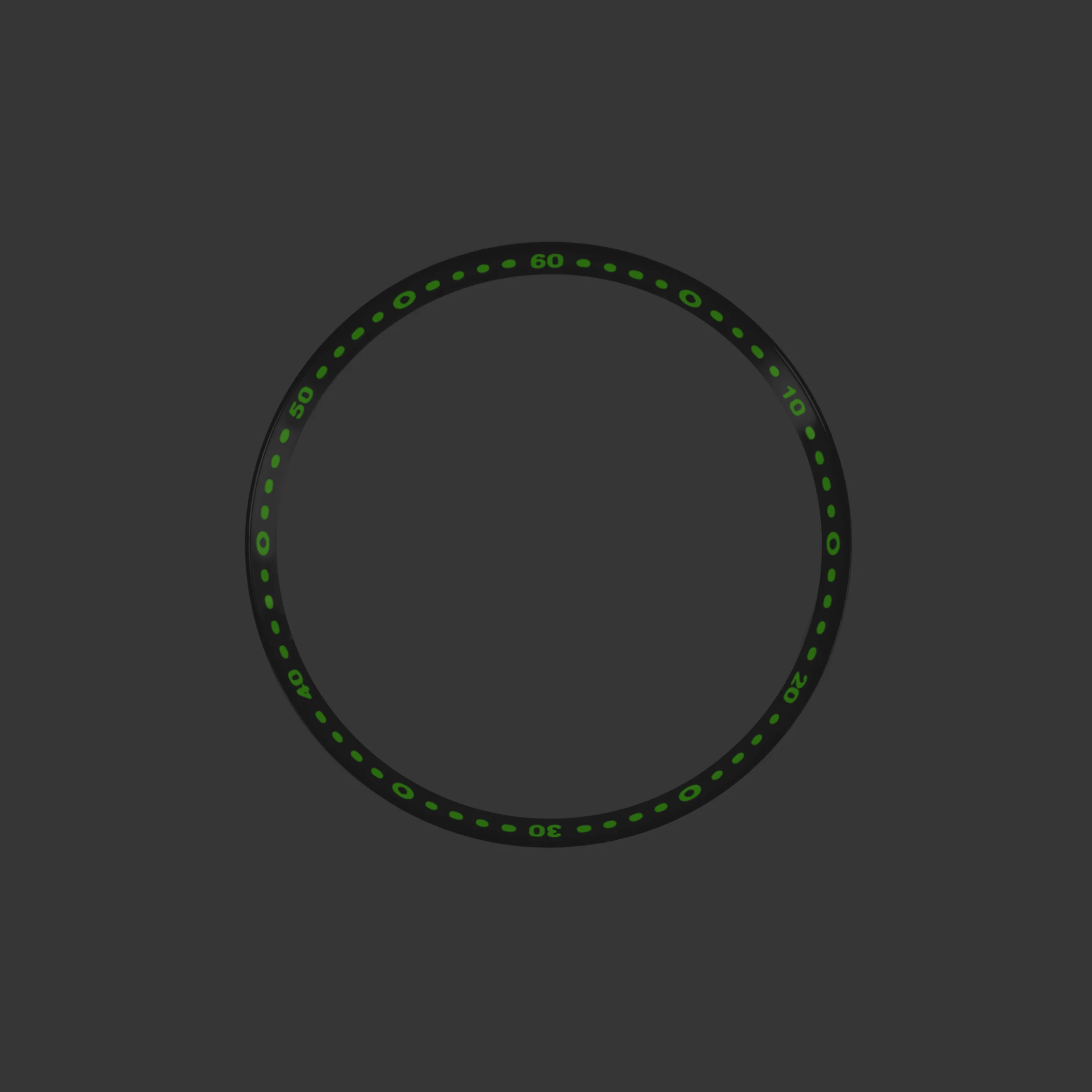 Seiko Mod Lumed Chapter Ring for SKX007/SRPD: Polished Black Stainless Steel