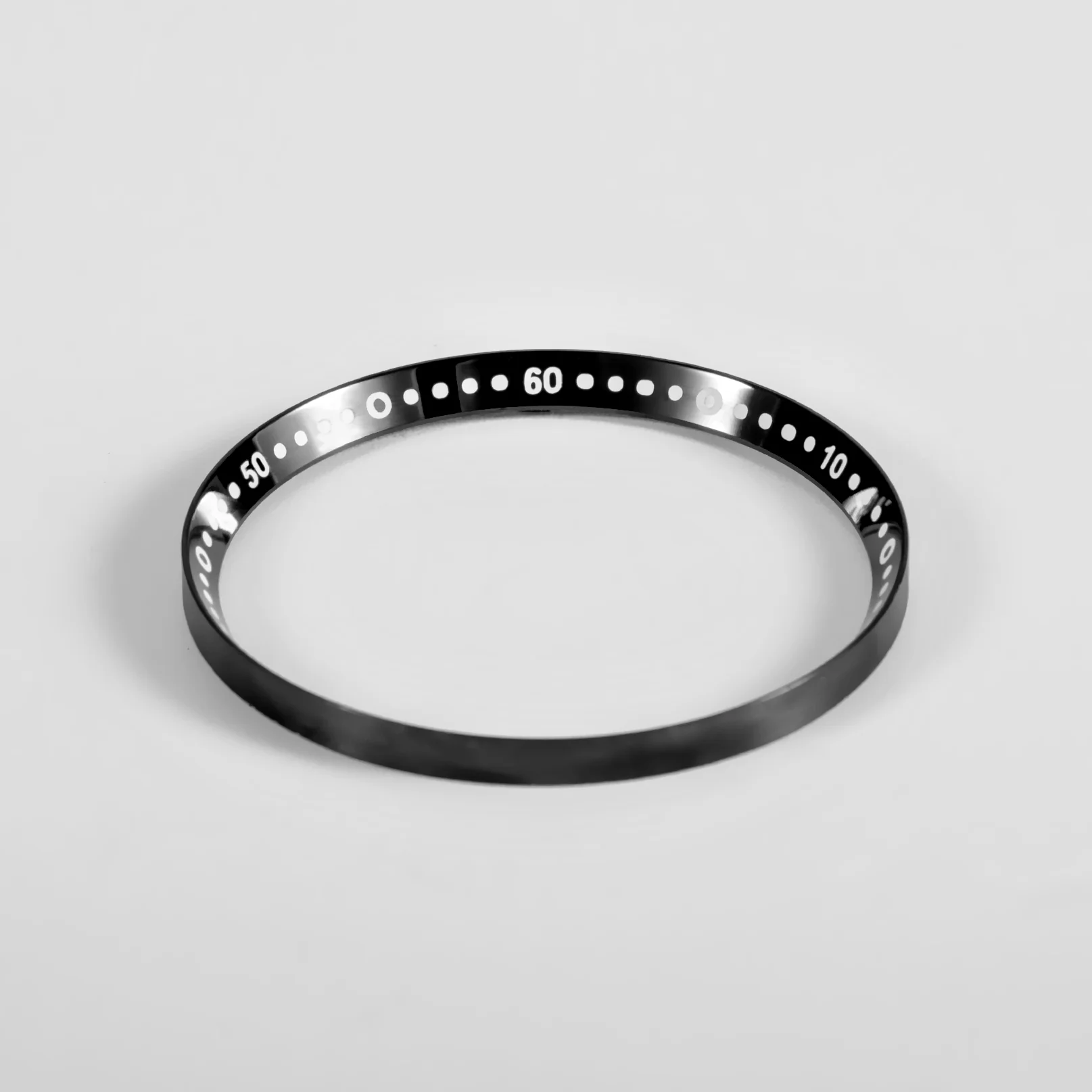 Seiko Mod Lumed Chapter Ring for SKX007/SRPD: Polished Black Stainless Steel - Image 2