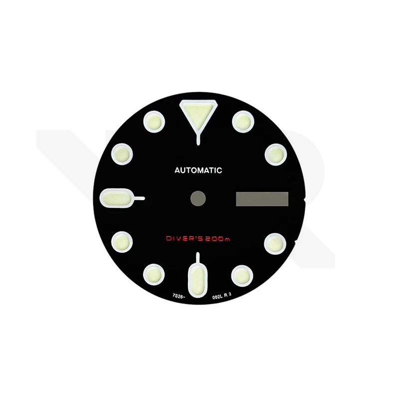 SKX Style Matte Day-Date Dial for Seiko NH36 Mod: Red Diver