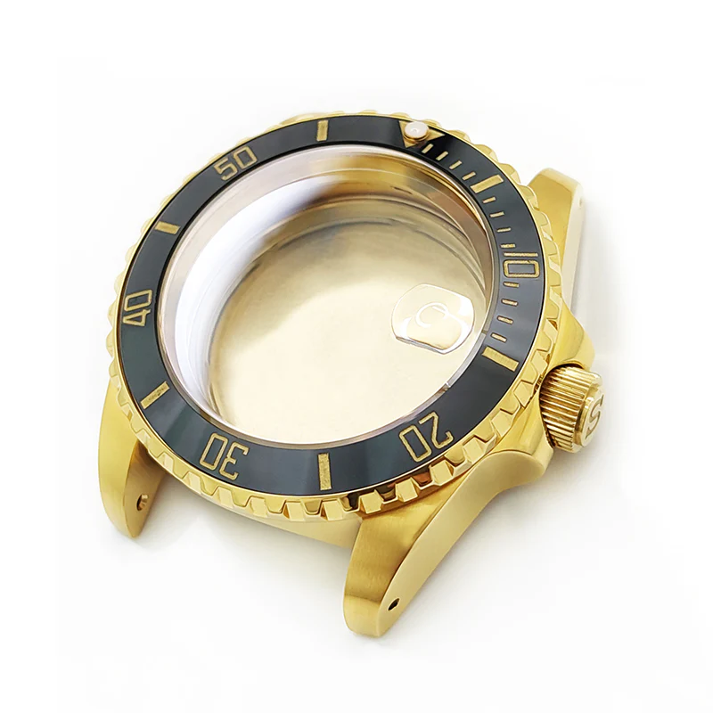 SUB Oyster Style Brushed Case Set for Seiko SKX / SRPD Mod: Gold