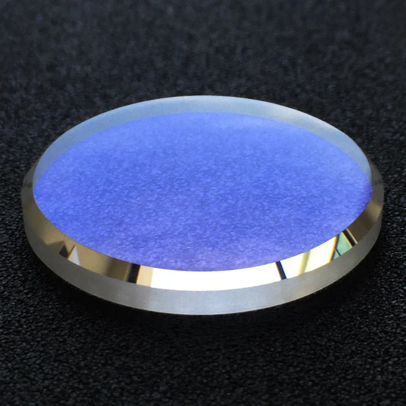 SKX013 / SKX015 Flat Polished Chamfered Sapphire Crystal (Blue AR Coating)