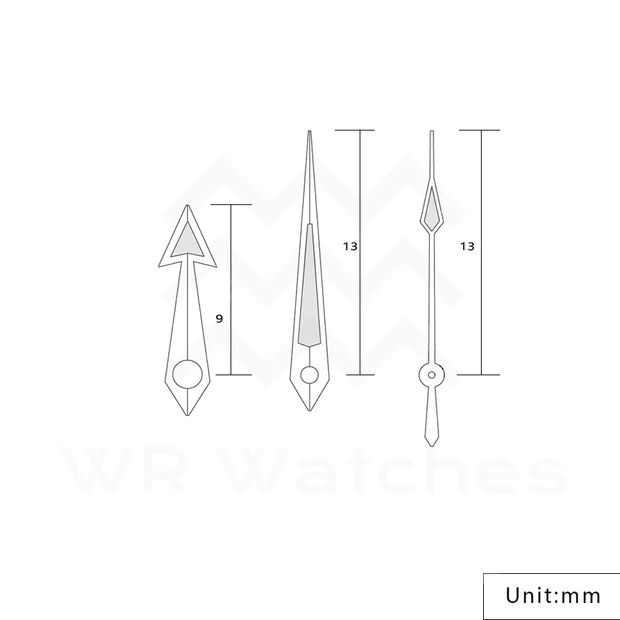 SM300 Watch Hands for Seiko Mod: Silver - Image 3