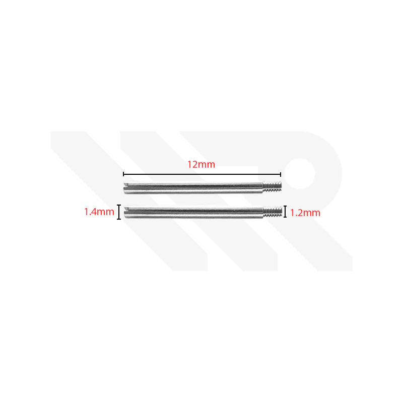 Stainless Steel Bracelet Screw Pin Compatible with Rolex Watches : M1.2 12mm x 1.4mm