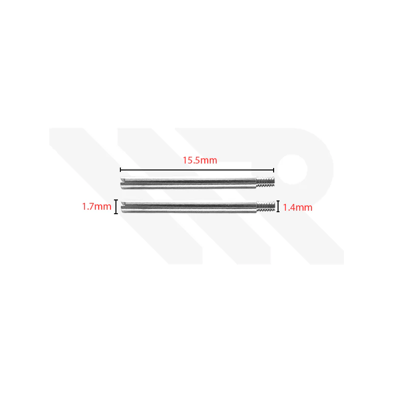 Stainless Steel Bracelet Screw Pin Compatible with Rolex Watches : M1.4 15.5mm x 1.7mm
