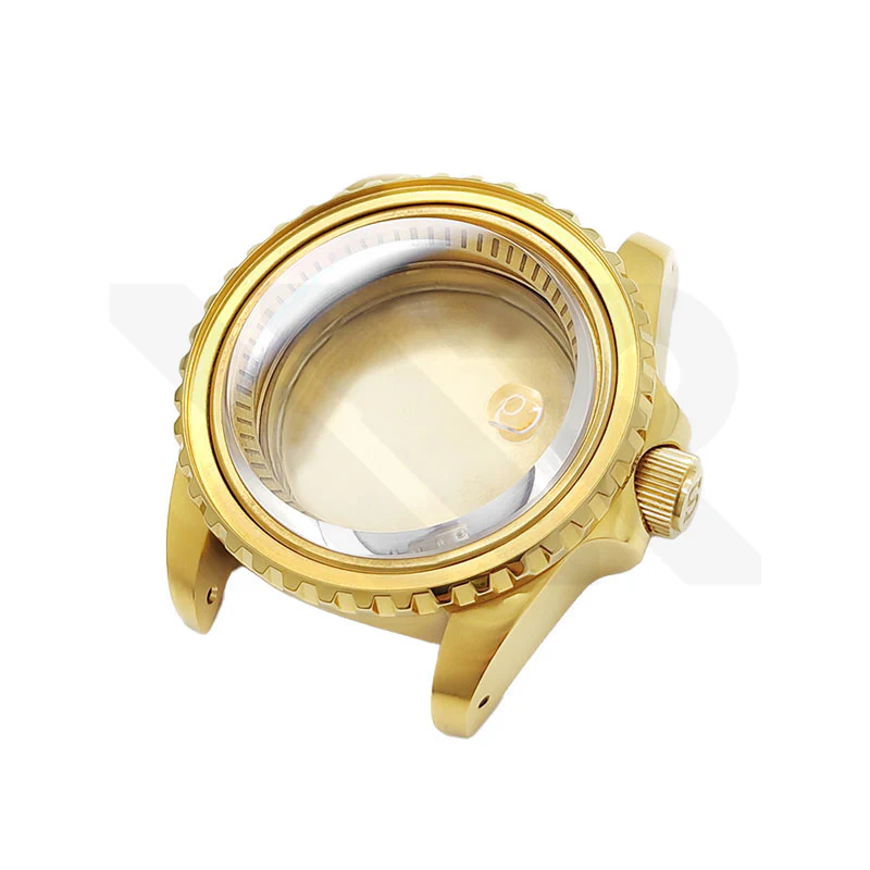 SUB Oyster Style Brushed Case Set for Seiko SKX / SRPD Mod: Gold - Image 4