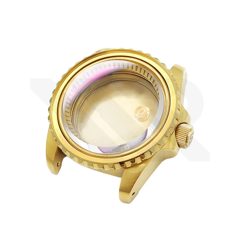 SUB Oyster Style Brushed Case Set for Seiko SKX / SRPD Mod: Gold - Image 5